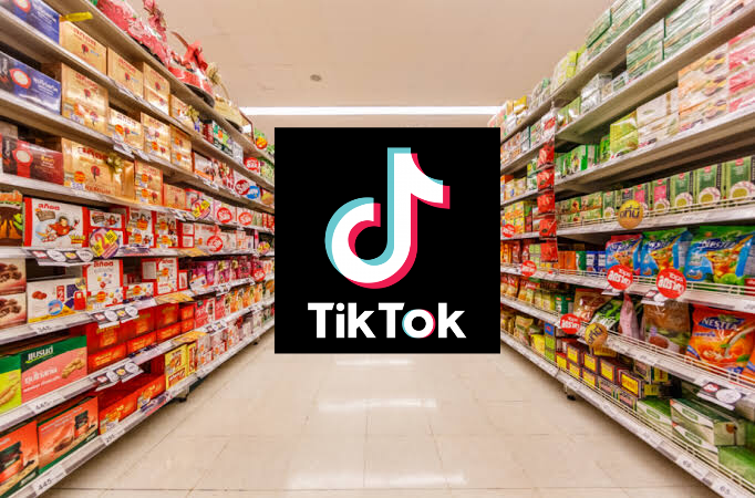 TikTok en cajas de supermercado